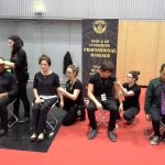 Giancarlo Esposito having a massage